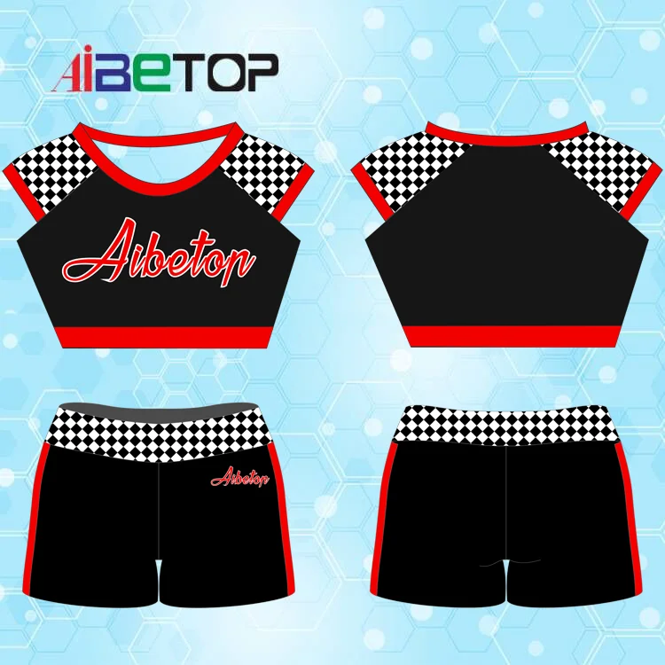 ab rhinestones cheerleading practice sets colorful cheer crop top and shorts girls cheer wear practical