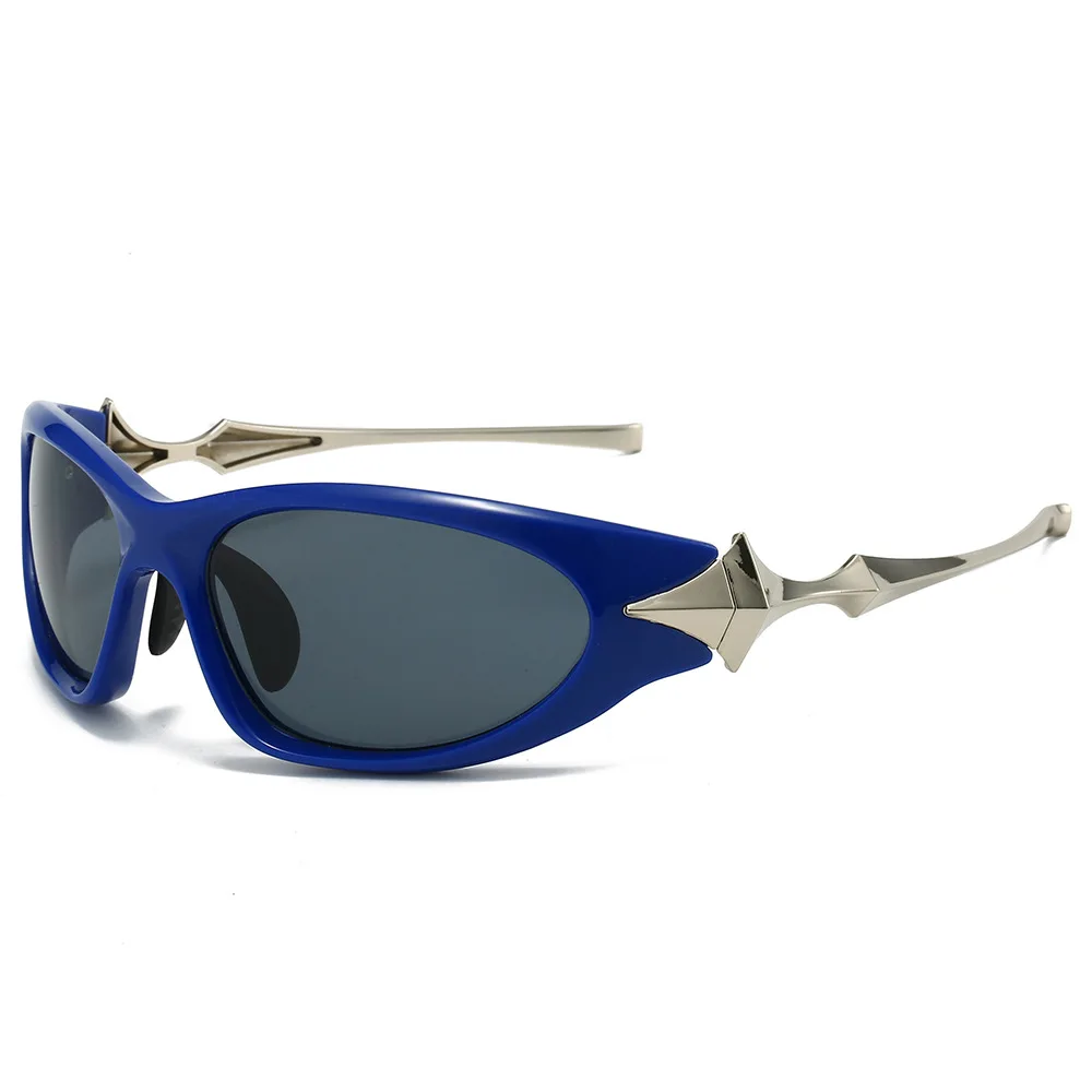 Hot Cyberpunk ins y2k shades uv400 classic high quality metal luxury sunglasses men 2024 fashion lentes de sol custom