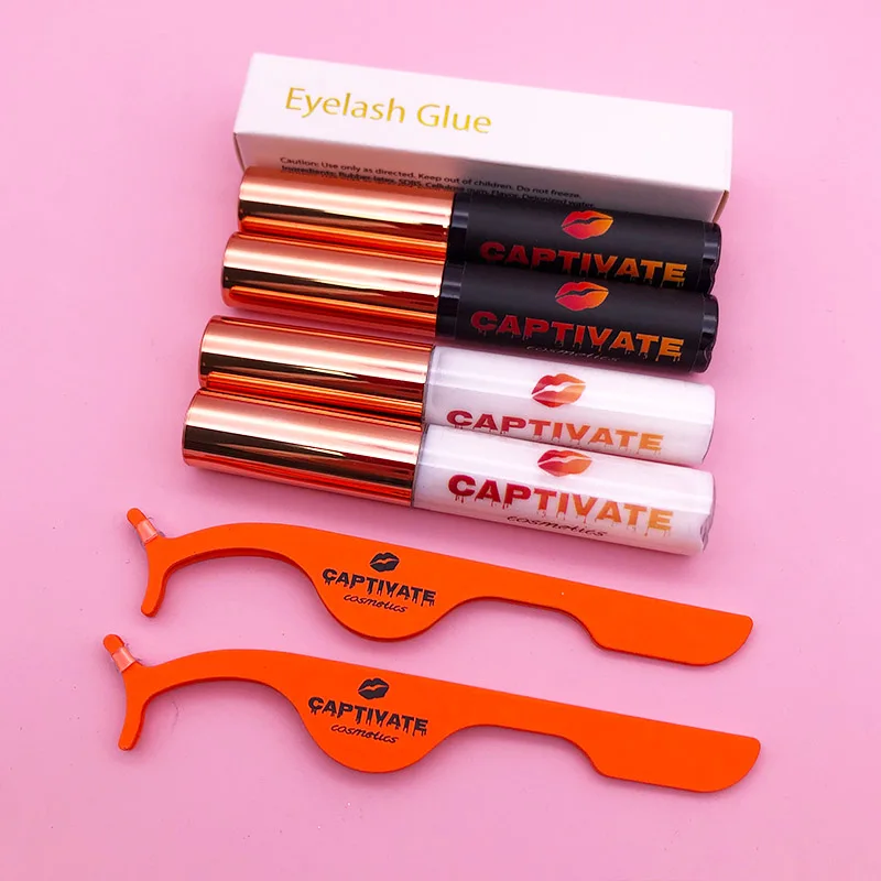 
hot selling strong clear private label white lash adhesive custom waterproof glitter liquid duo eyelash glue 