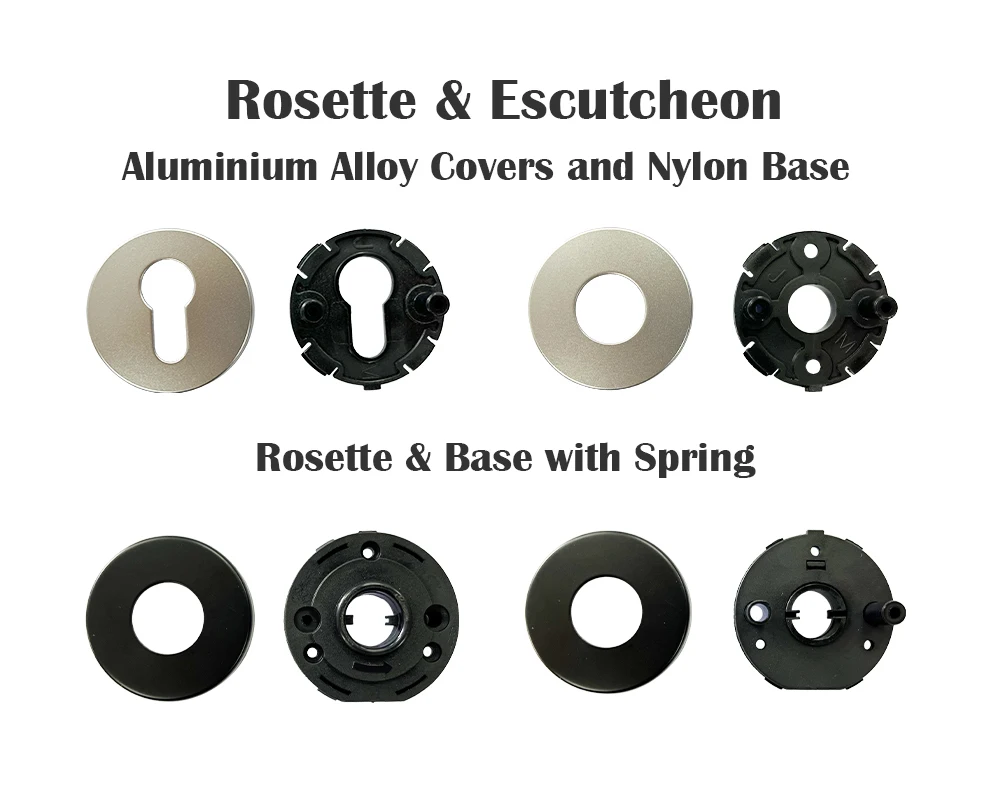 Aluminum Alloy Doors Handle Lock Interior Bedroom Lock Home Room Safety Door Lever Handles