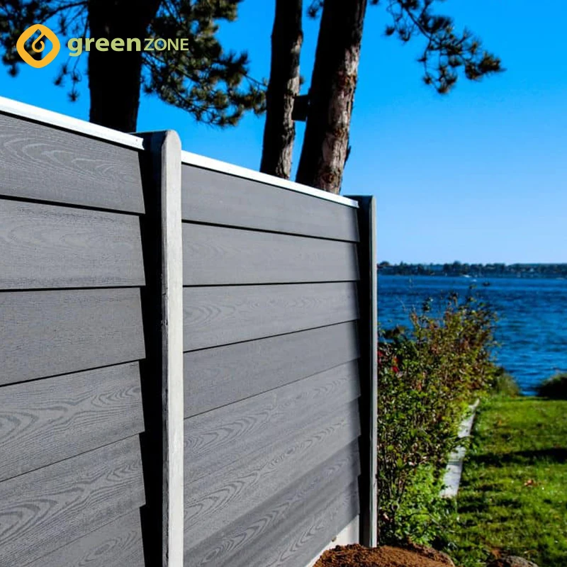 Easy Install Outdoor Decorative Wood Plastic Composite Custom Garden Fence Wood House Fencing Panels