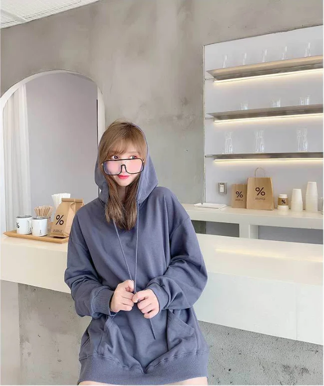 Wholesale custom Logo Women Hoodies 2021 100% Cotton Pullover Plain Hoodie Sweatshirt Fitness Gym Sportswear
