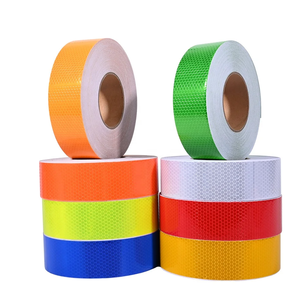 Highway Yellow Black Safety Traffic Truck Vehicle Micro Prism Light  Reflective sticker tape