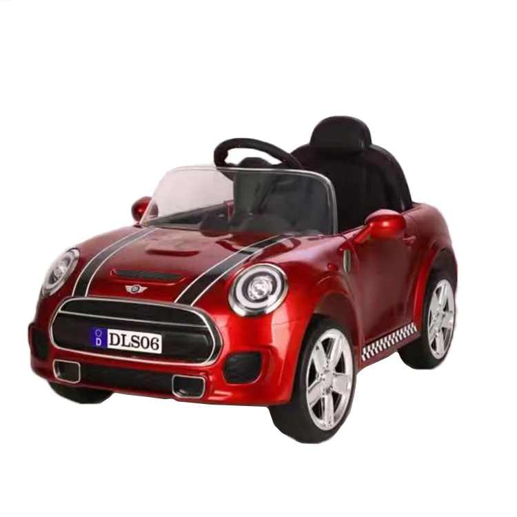 2021 Dark Red electric car 12 years old 4 seater cars with MP3 One-touch start for kids to ride electric four-wheeled toy car