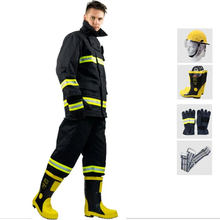 Full Aramid Fire Fighting Suit Ce Approved Firemen Uniform Fire Clothing