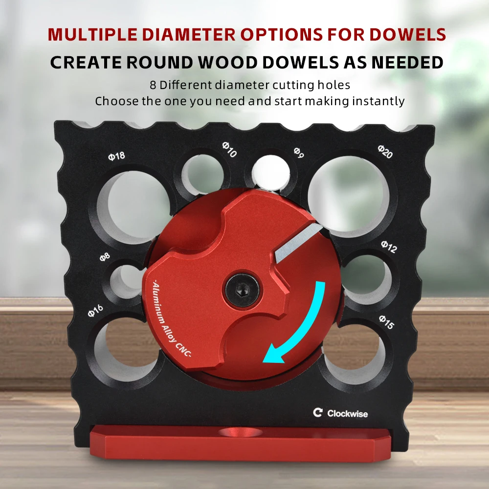 New Design Dowel Round Bar Auxiliary Tool Metric 8 Holes Woodworking Adjustable Electric handy Mini round drill tool