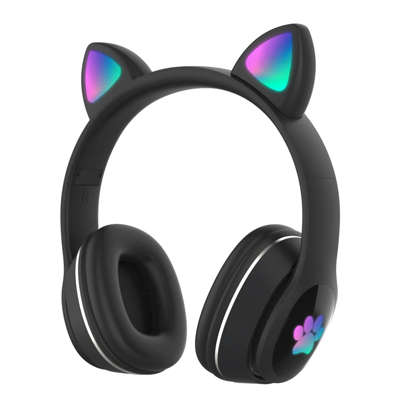 cat ear headphone  wireless headphone cat ears Factory wholesale wireless newest cat ear headphones with flashing led