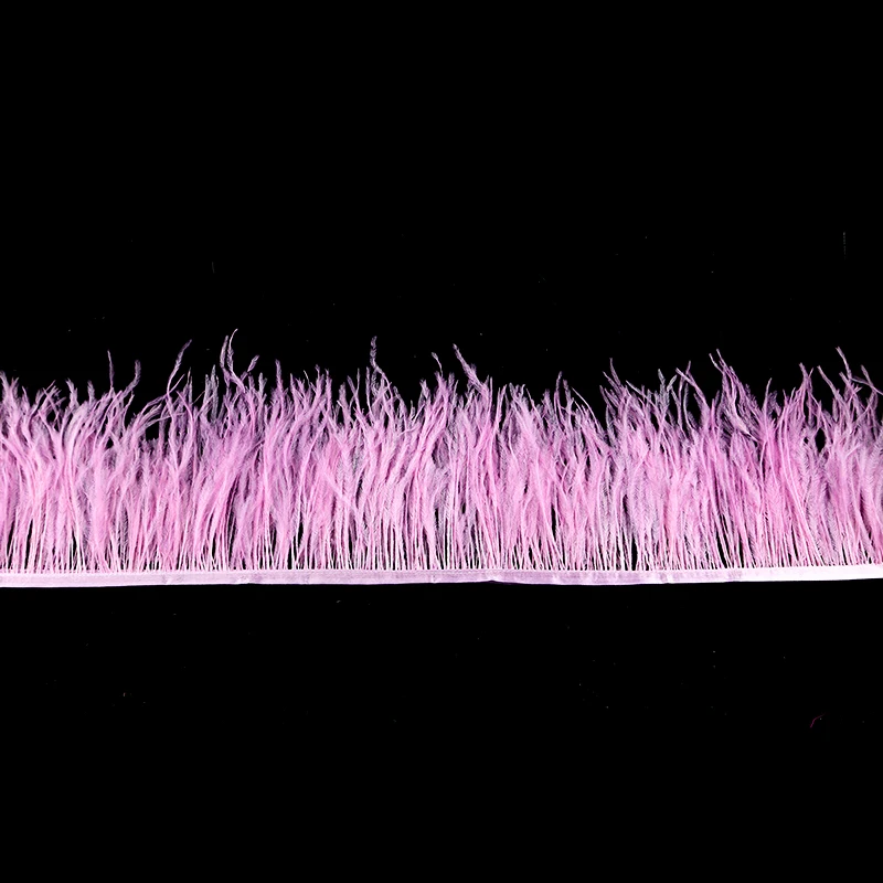 GU116 HILEADES High Quality Ostrich Feather Fabric Feather Trim