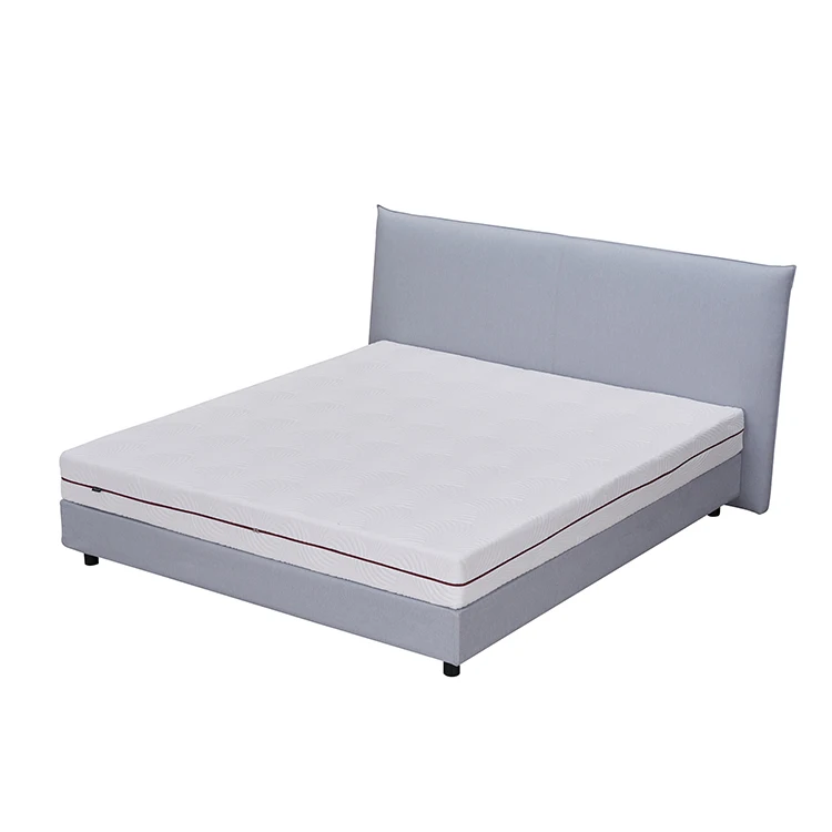 Adjustable Bed Manufacturer Italian Minimalism Style Bed Modern Light Grey Fabric Queen King Size Bed Frame