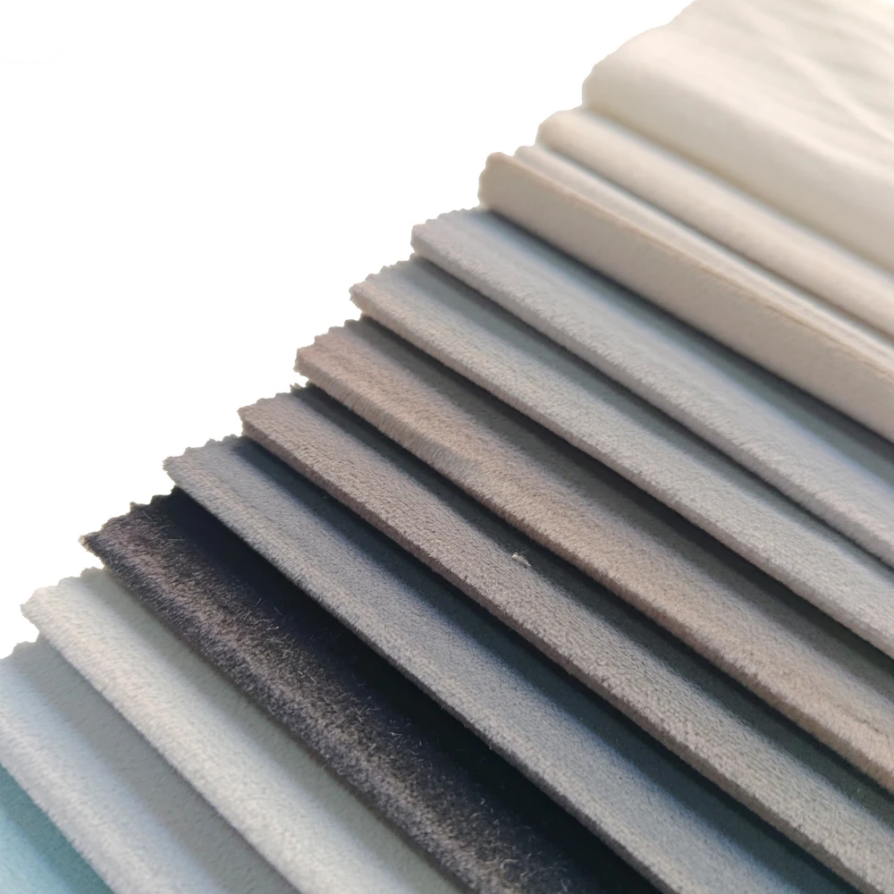 Wholesale Blackout Cotton Plush Velvet Curtain & Upholstery Fabric Yarn Dyed Silk Viscose Glitter Tulle Mesh Home Decor lining