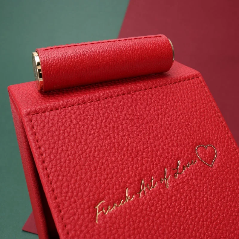 OEM ODM Fashion Mini Portable Leather Lipstick Packaging Box Storage Case Holder Makeup Bag Pouch