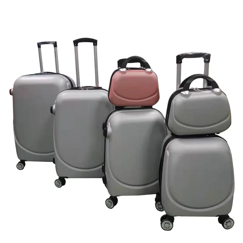 Factory Customize ABS PC Beauty Case Cosmetic Bag Hard shell Travel Trolley Luggage Lightweight Carry On Suitcase Set