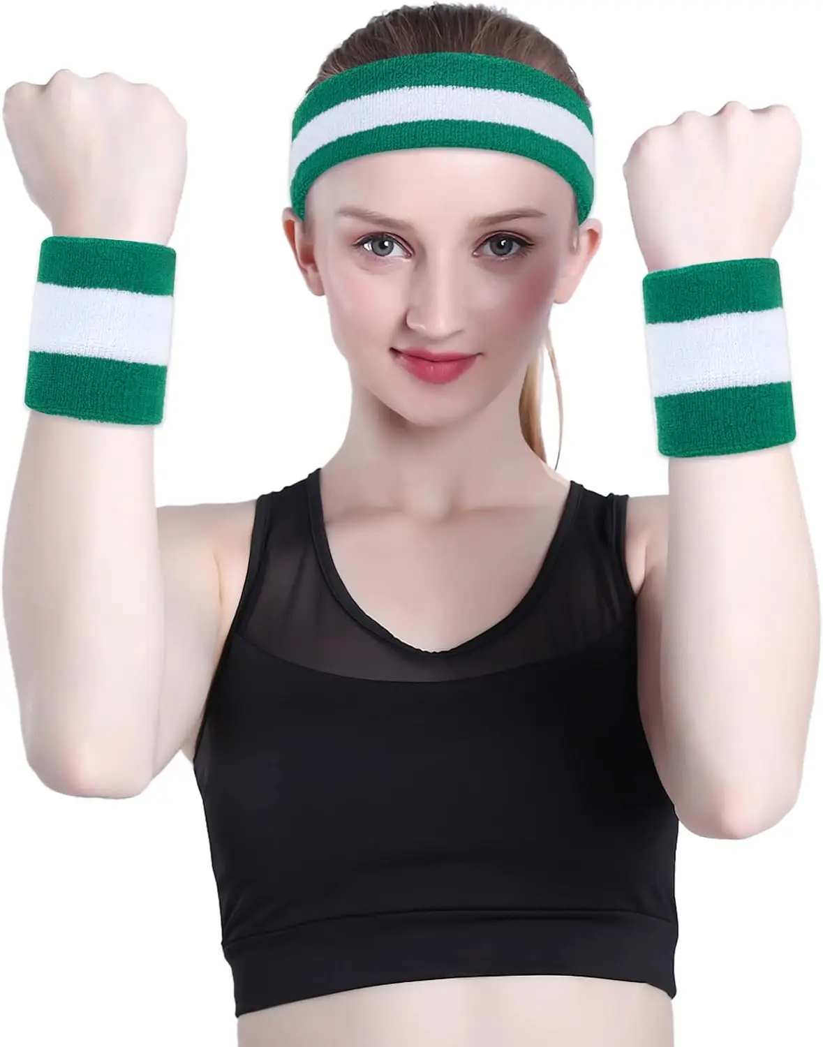 Arm Gym Fashion Sports Wrist Sweat Band Custom Logo Men Sport Cotton Wristband For Gym