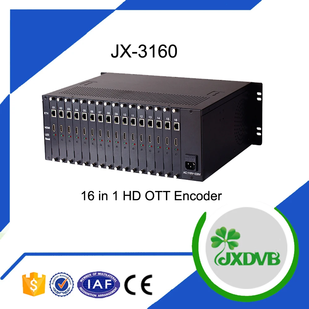 IPTV Encoder 24Channels VGA ASI Full HD 1080P RTMP MPEG4