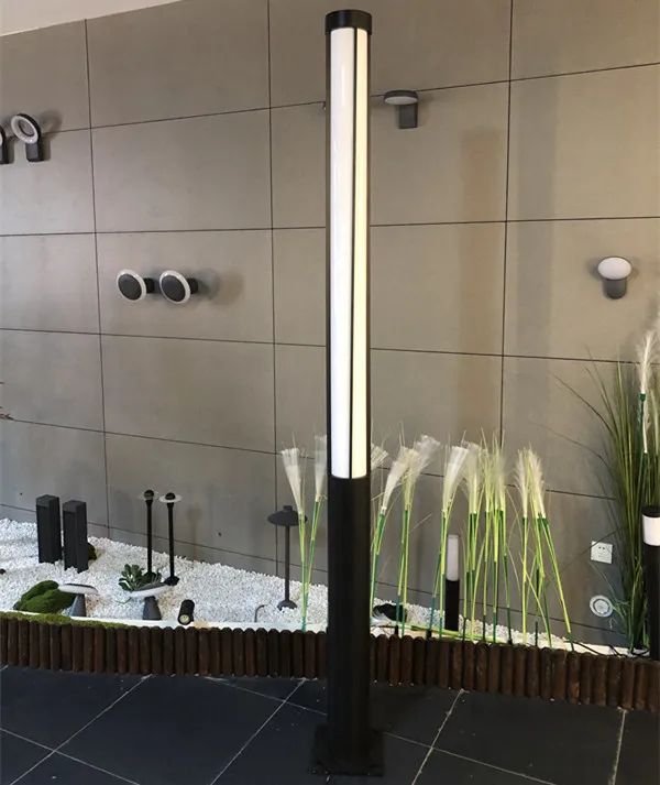 Aluminum Frame PC Cover 3000mm Height 30W Circular Garden Pole Lighting Outdoor LED Post Light