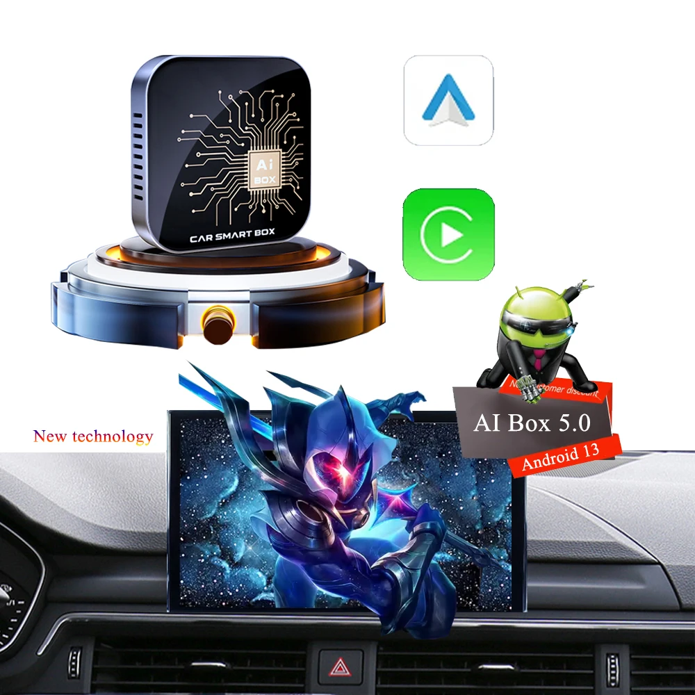 Boyi HDMI  Smart android 13 ai box wireless carplay 4G NETWORK wifi car play adapter dongle ai carplay for netflix youtube