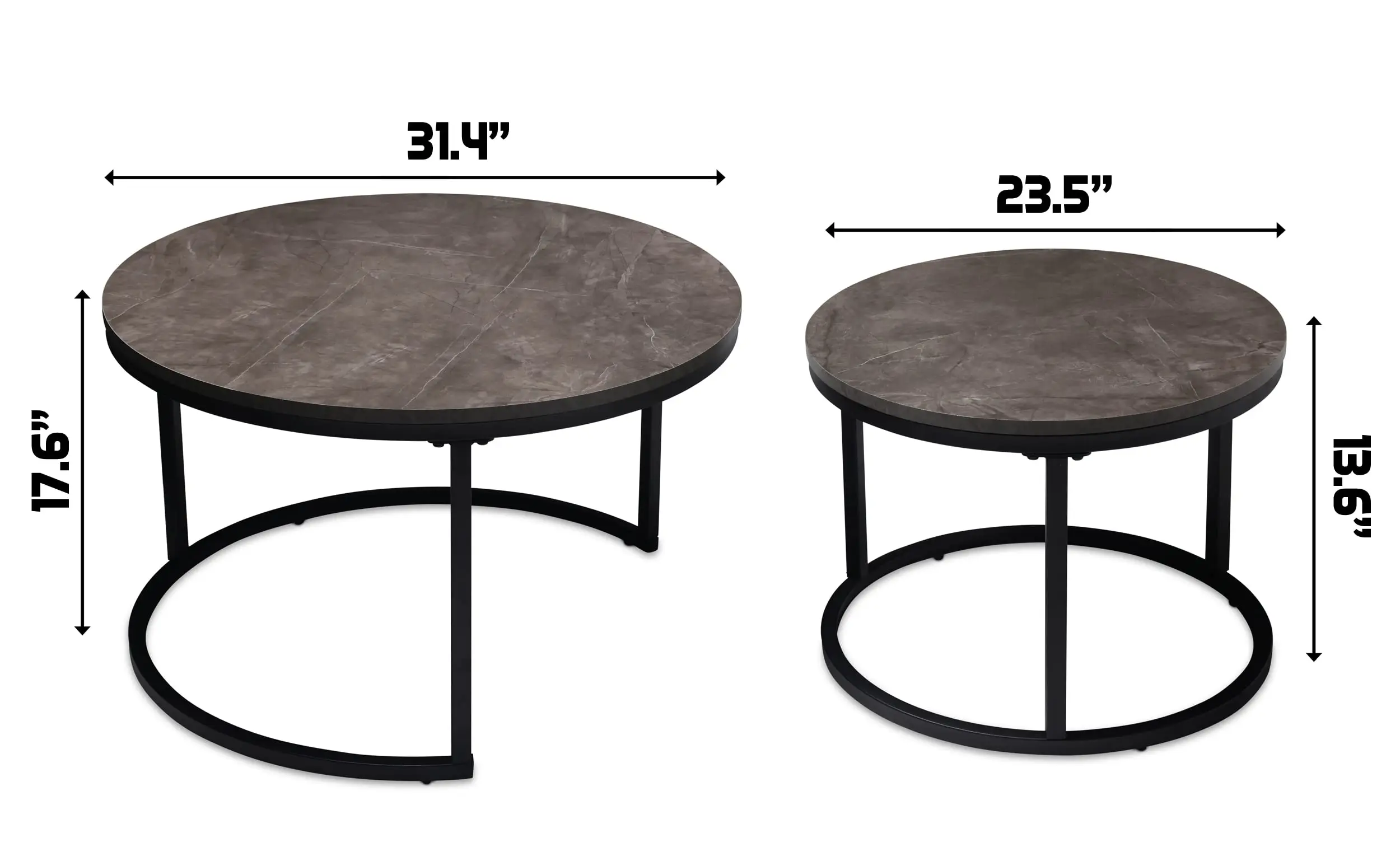 Oak Simple durable new Coffee tables of Nesting Solid smart coffee table MOP Top modern coffee table For Living Room