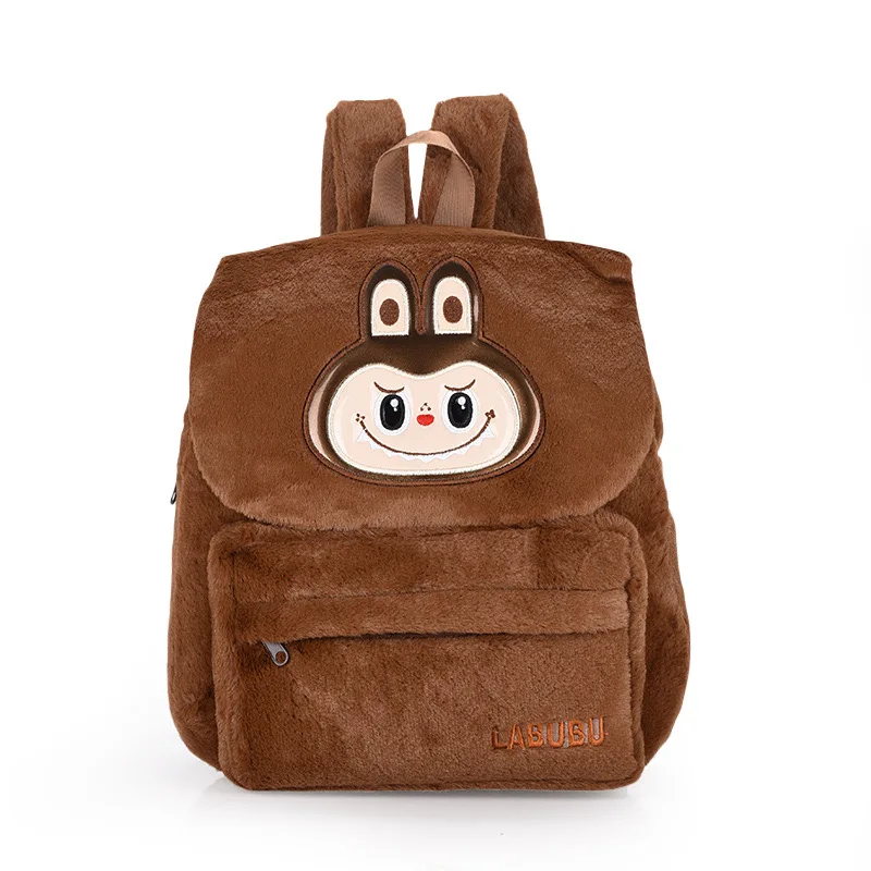 Yubon 2024 Popular Labubu Capybara Kids Bag Plush Schoolbags Cartoon Character Krm Hello Cat Kt Flip Cover Fluffy Kids Backpacks