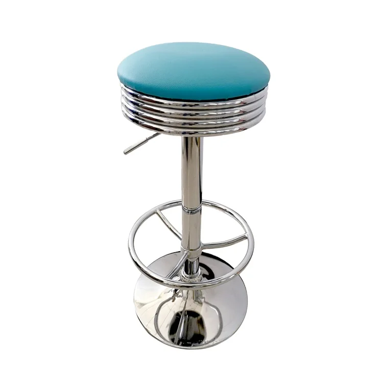 JIAYEE PU leather adjustable counter bar stool vintage metal bar stool chairs