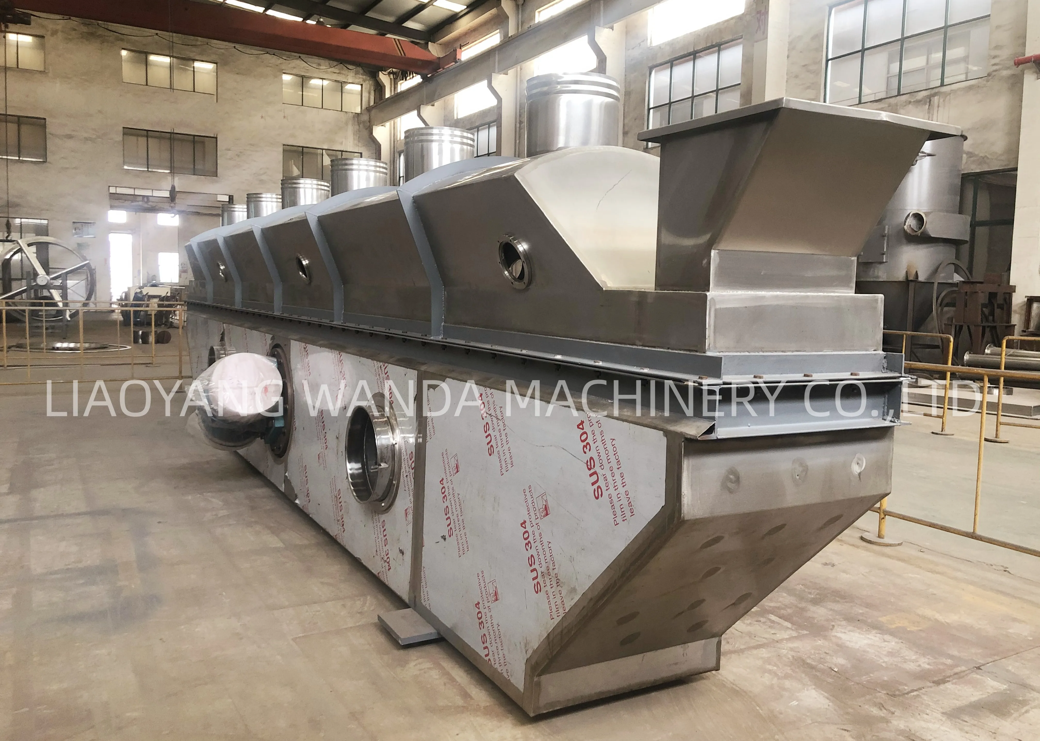 Linear continuous type quartz sand iron powder vibrating fluidized bed dryer with year-end favorable price