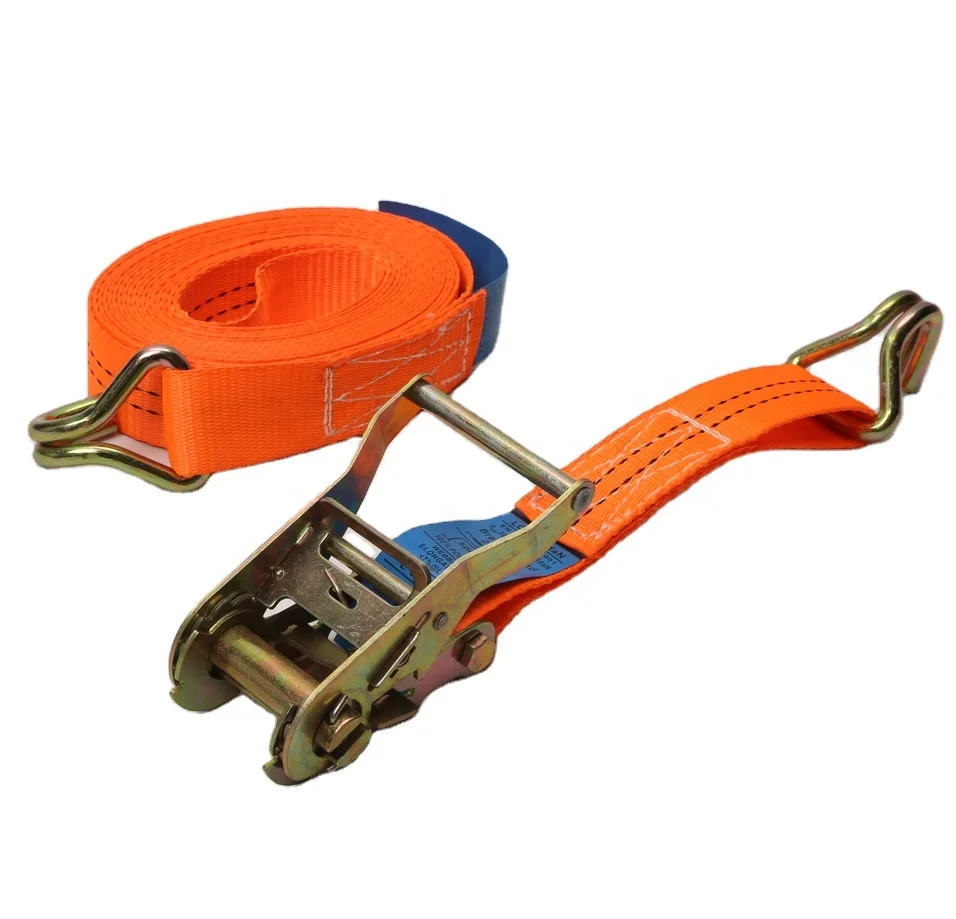 1.5 inch 2.5tons vehicle kayak trailer tie-down belt hardware webbing heavy duty ratchet tie down strap