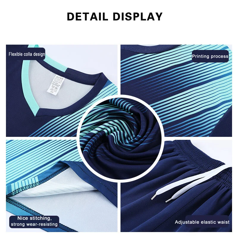 Plain Football Kits Wholesale Custom Logo Blank Printed Soccer Jerseys Kits Men Full Football Team Uniform Sets