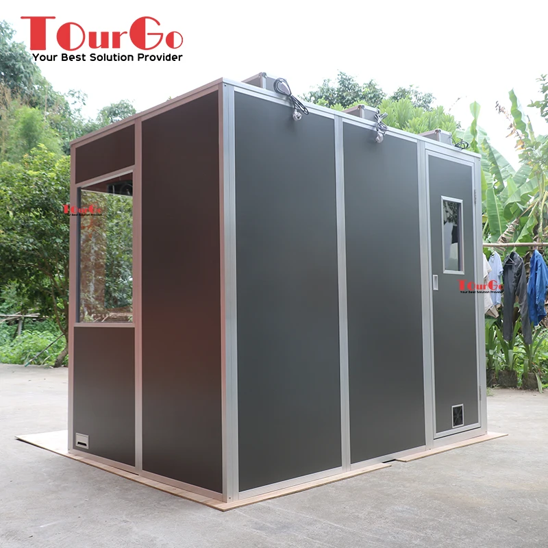 TourGo Portable Simultaneous Interpretation Cabin For Three Person Translation Booth