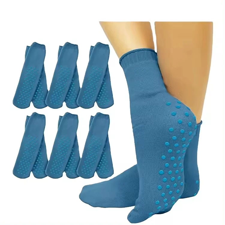 100% Cotton Disposable Hospital Medical Disposable Slipper Sale Airline Stockings Invisible Breathable Flesh Colored Boat Socks