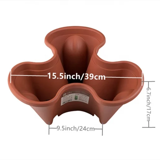 Flower Herb 5-tier  Stand Stacking Planting Pot Tower Plastic Stackable Vertical Gardening Strawberry Planter