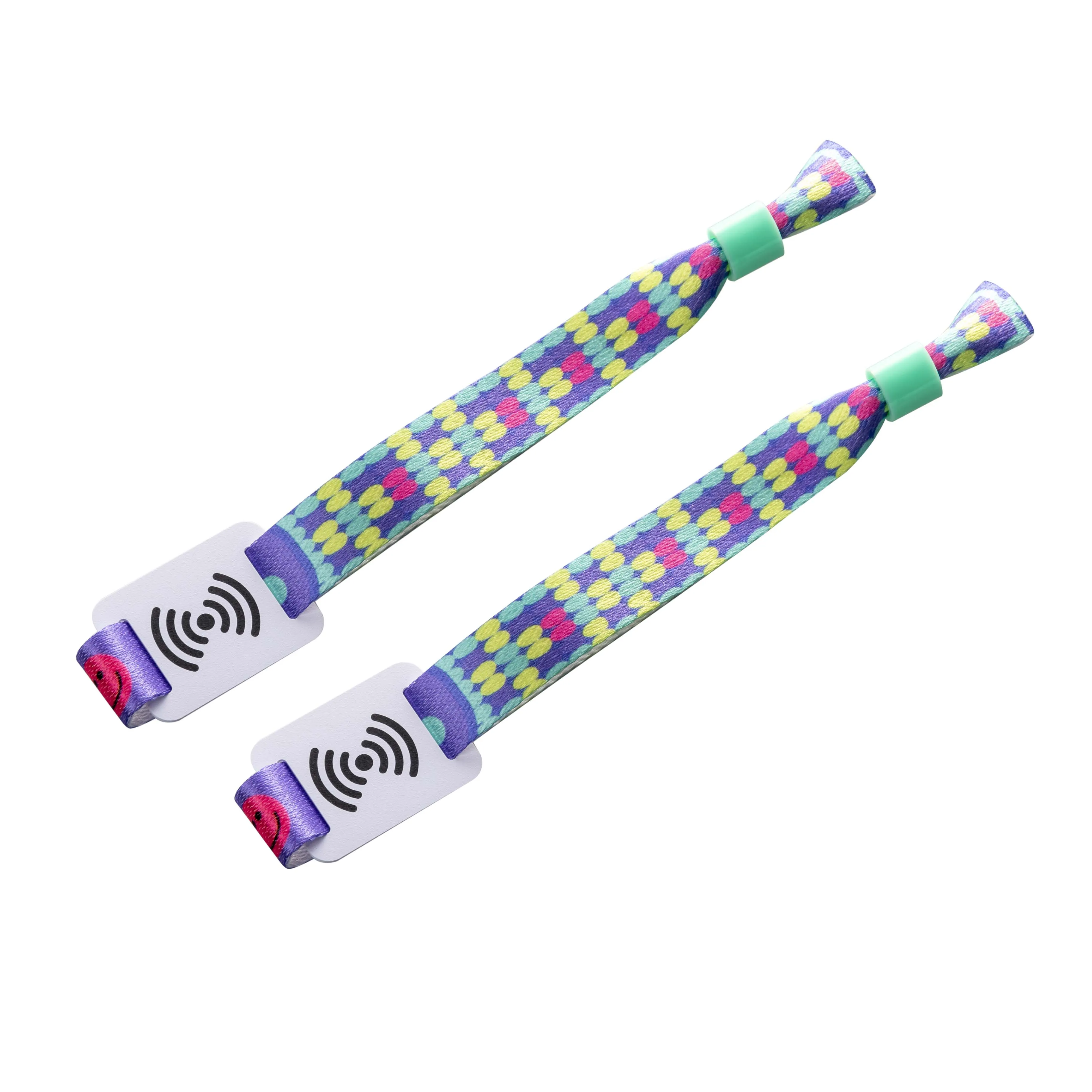 Hotsale RFID NFC fabric wristbands QR code bracelet tracket waterproof bracelets 13.56MHz customized logo