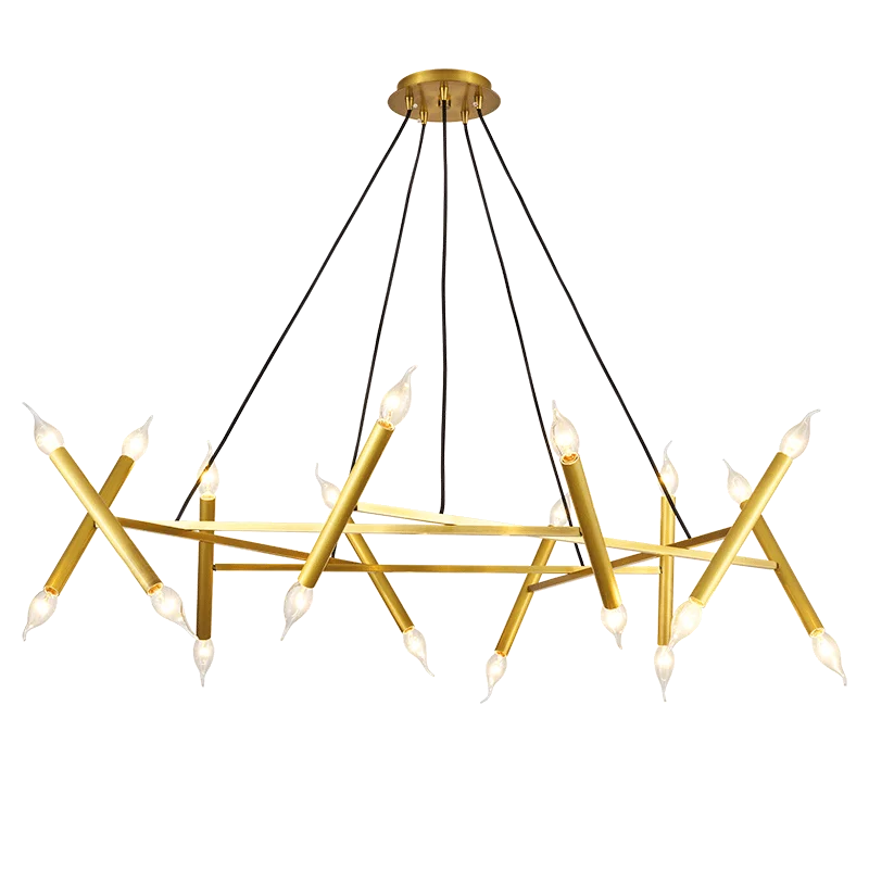 KABO moden simple chandelier antique bronze brass color dining light modern chandelier factory wholesale price