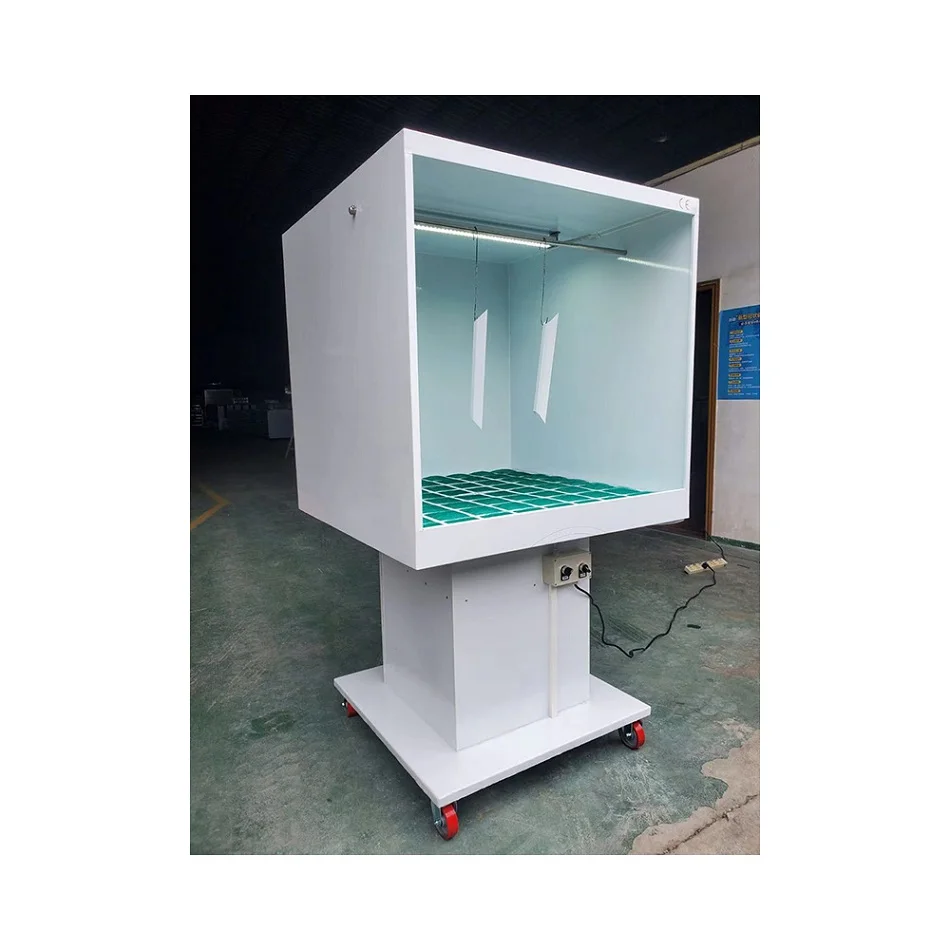 2021 High Quality CUTOMIZED COLOR 1.1kw Metal Portable Mini Spray Booth Paint Booth for Painting