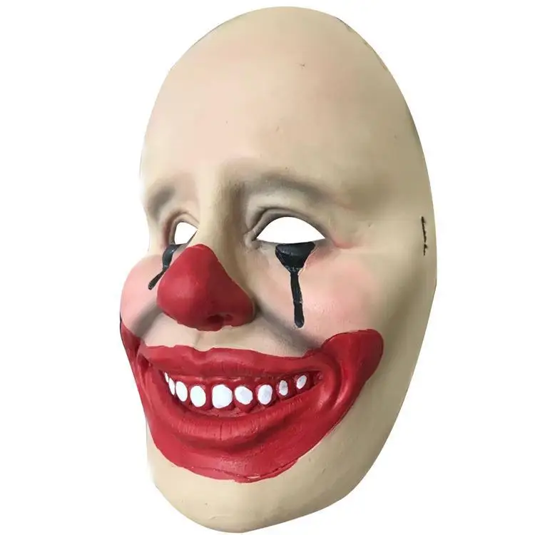 Horrible face clown mask Halloween Christmas horror latex mask funny red mouth clown mask