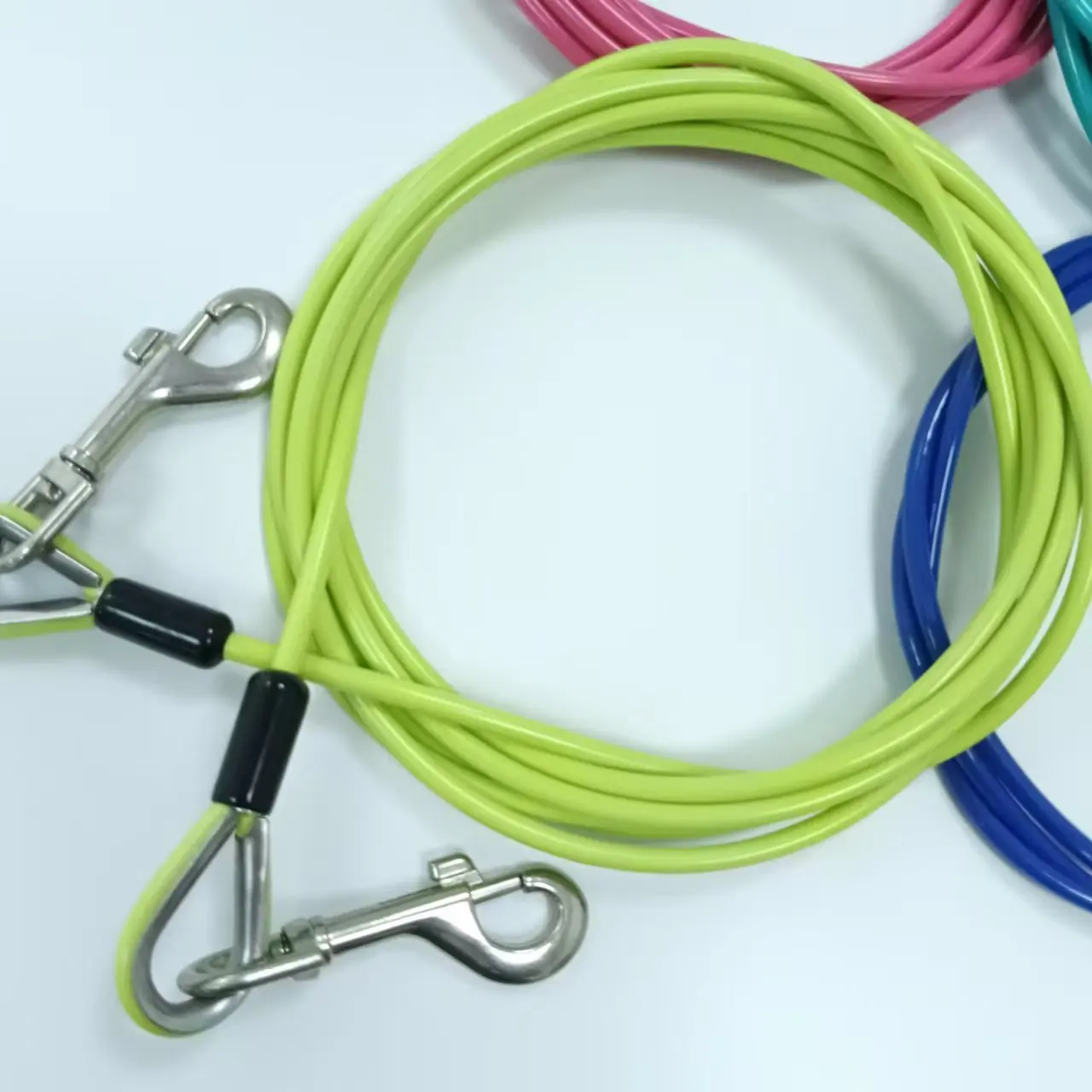 Hot sell PCV coating galvanized wire rope pet harness custom luxury adjustable pet leash lead leash dog