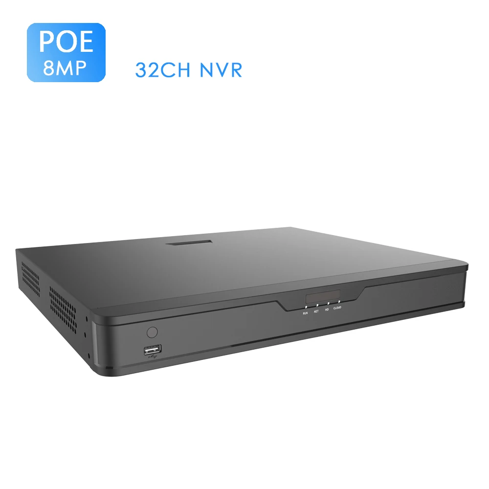 32 channel 4K 8MP NVR Network Video Recorder Supporting 8MP POE IP camera system