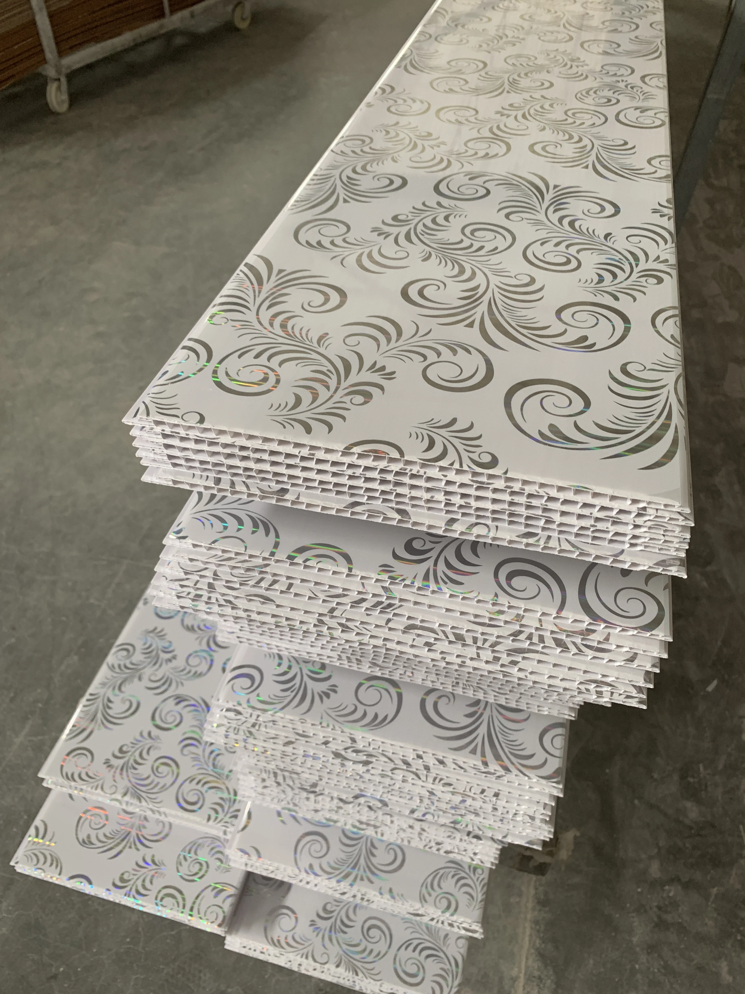 Cheap PVC Roof Sheet Hot Stamping Design False Ceiling Tile