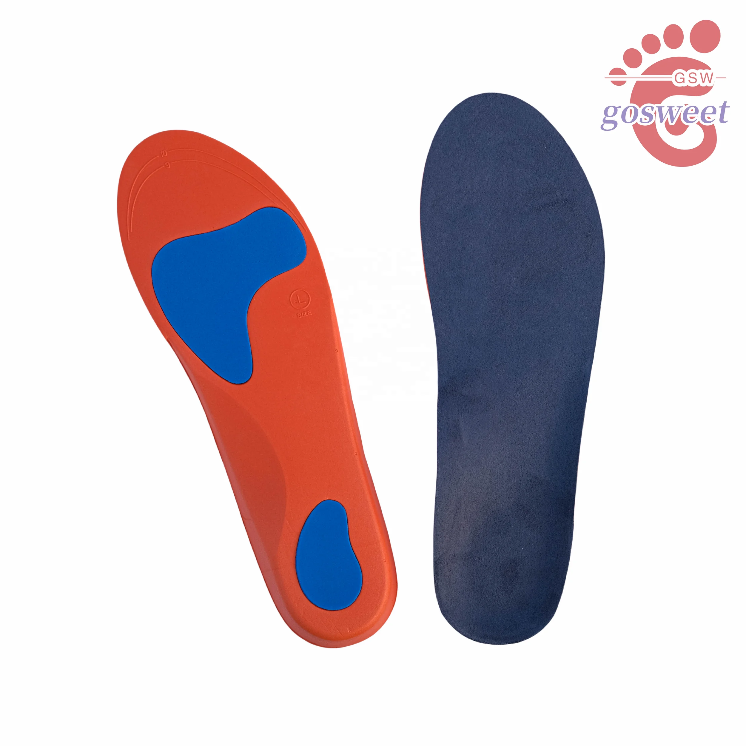4D Shock Absorption Sports Insoles Soft Breathable Orthopedic High-elastic Running Shoe Pad For Men Women Latex Massage