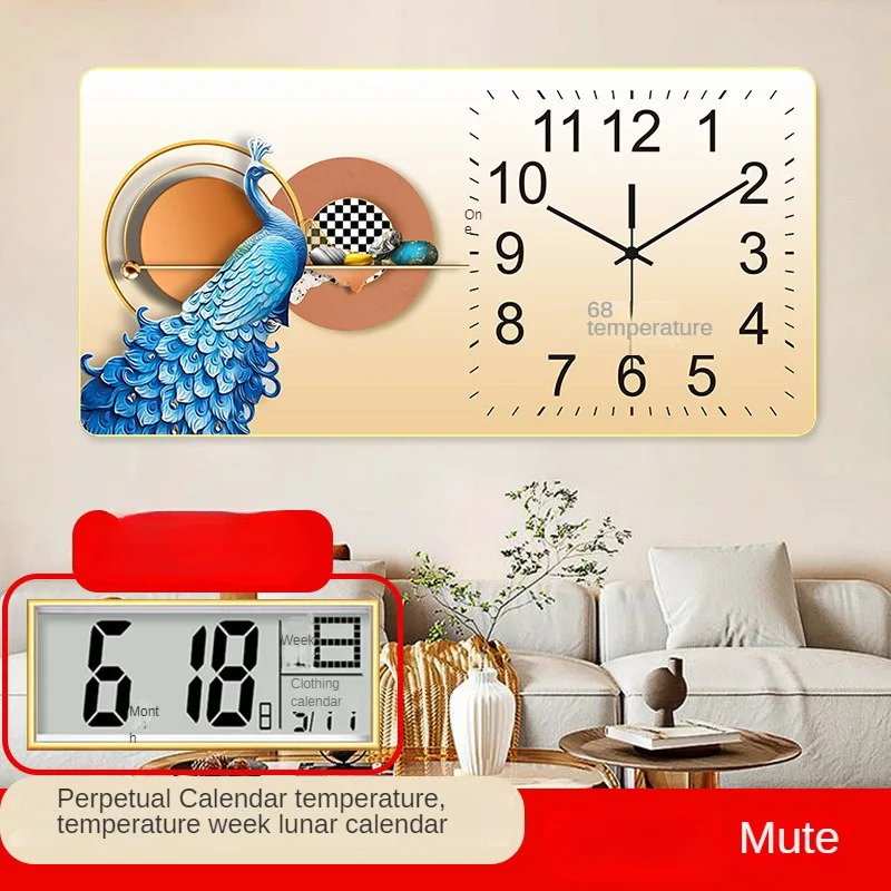 Modern Minimalist Living Room Wall Clock Slightly Luxury Decoration with Quartz Motivity and Resin Body Trending Pocket Watch
