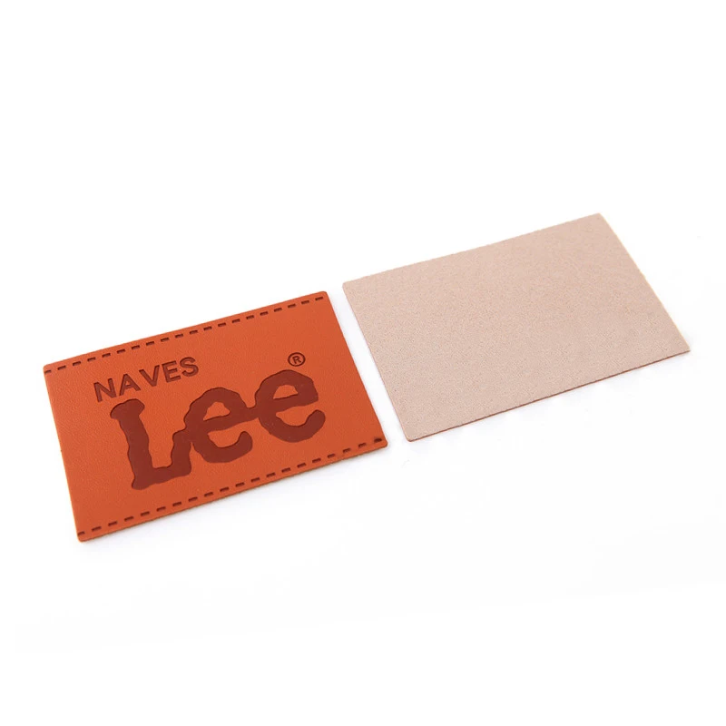 Customized Brand Private Custom High Quality Real Leather Embossed Patch Logo Label Hang Tags For Bags