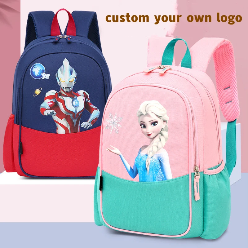 customized school bags print cartoon school backpack for girls boys orthopedic schoolbag lightweight backpack children book bag