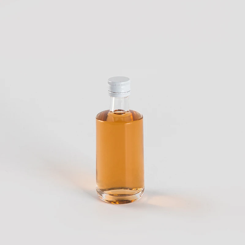 Factory Customized Empty 30ml 45ml 50 ml 100ml portable vodka glass mini liquor bottle miniature shaped bottle