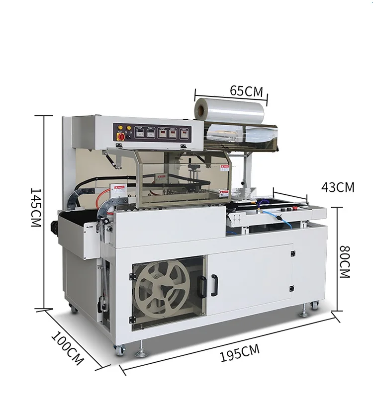 box L sealer with shrink tunnel automatic L-bar shrink wrapping machine