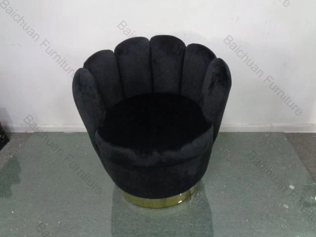 2024 Home Furniture Modern Fabric Stainless Steel Legs Upholstered Living Room Rocking Chair Free Sample New Quantity Seat