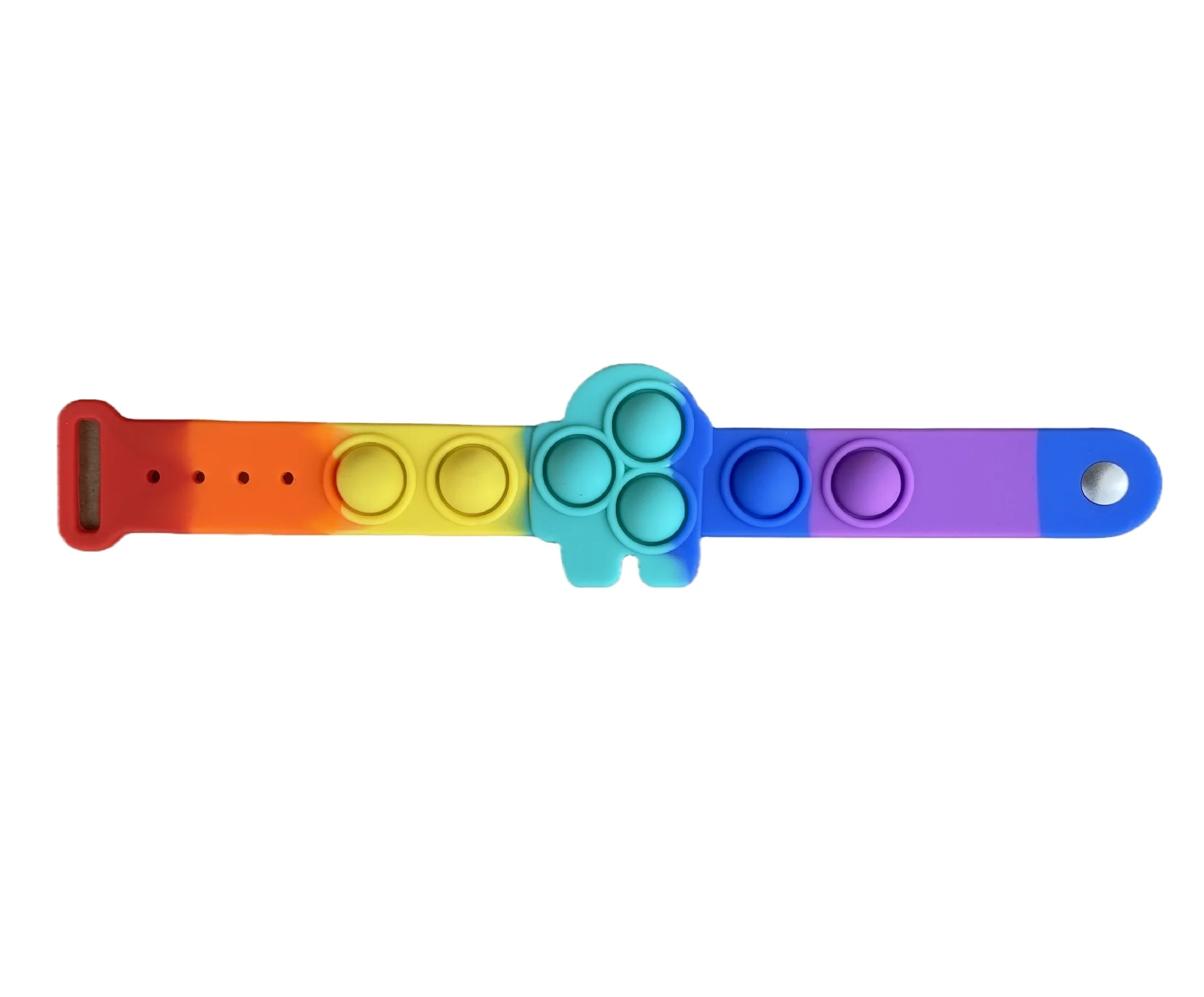 2021 new hot  space werewolf killing rat killing pioneer Macarone colors bubble music silicone decompression toy Bracelet