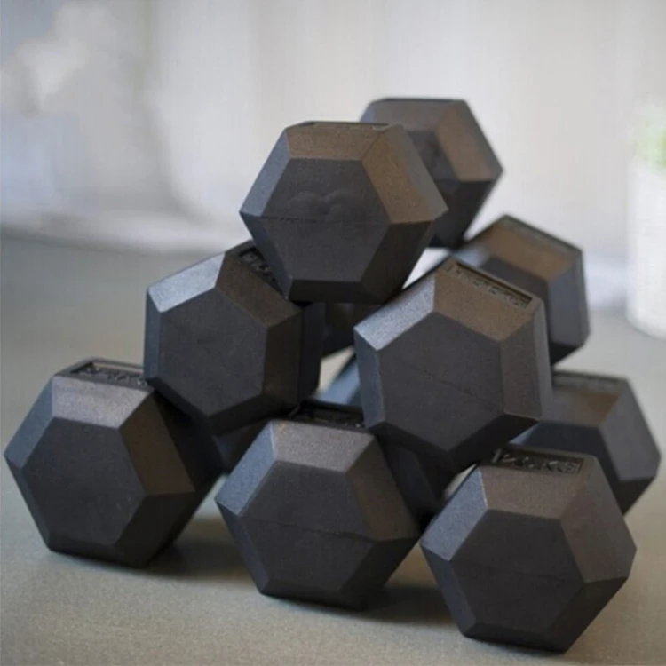 Hex Dumbbells Set 30KG rubber dumbbell cast iron