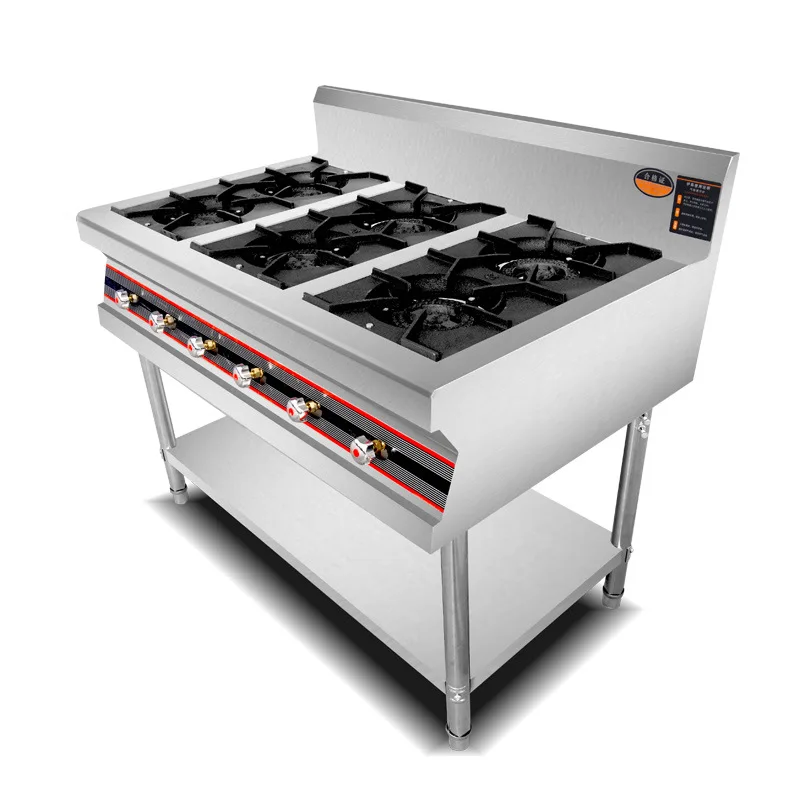 Cheap factory manufacture 6 faces gas stove commercial burner for restaurant
