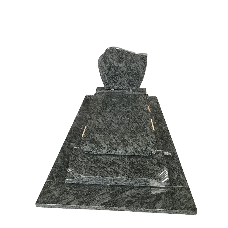 High Quality Pierre Tombale Outdoor Modern Designs Grave Jet Black Granite Rectangle Tombstone