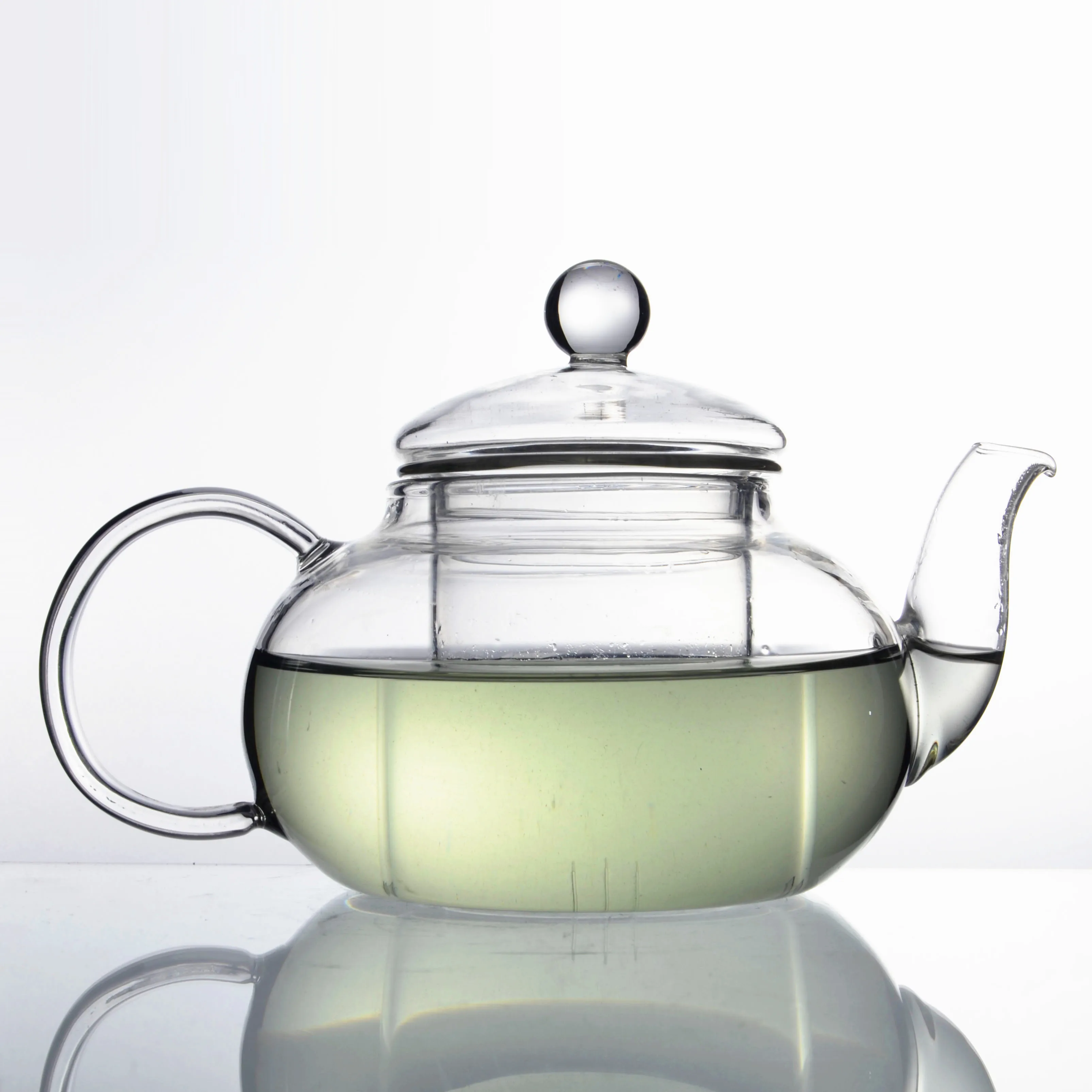 DC4501 Hot-Selling Heat Resistant Borosilicate Glass Teapot with Clear Infuser