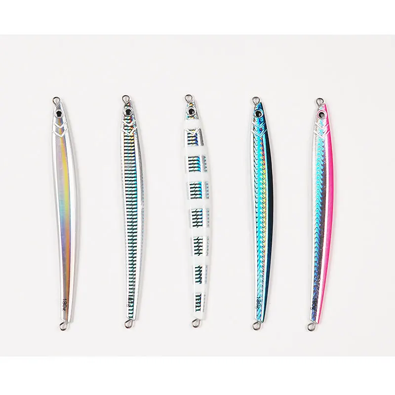 
Factory price lead metal jiging metal random color luminous 180g 200g super quality fishing lure 