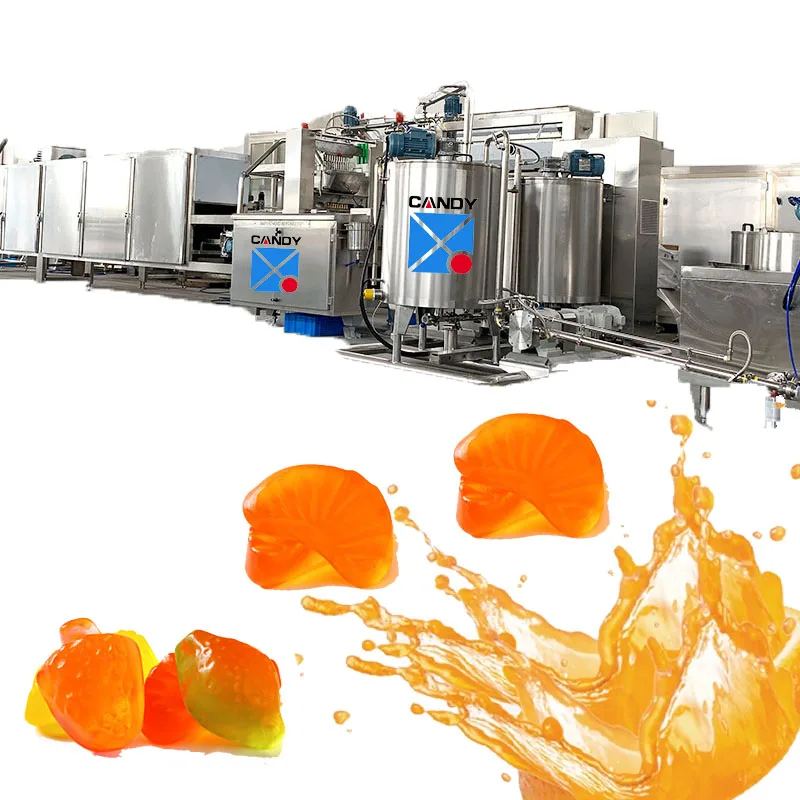 High quality custom automatic gummy gelatin candy production line machine
